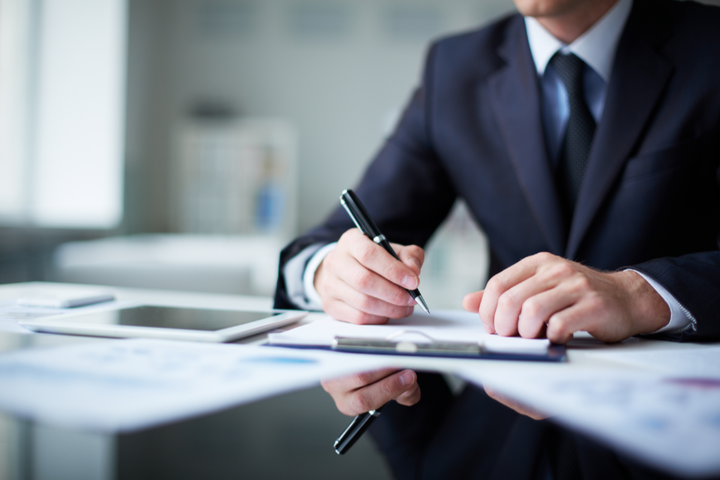Mortgage Professional reviewing documents